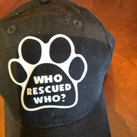 "Who Rescued Who?" Black Baseball Cap By TheAlabamaGirl - Picture 2 of 4